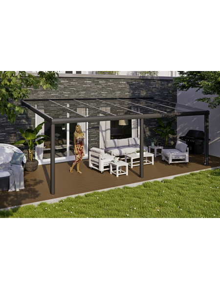 SKANHOLZ Terrassendach »Monza«, Breite: 648 cm, Dach: Verbund