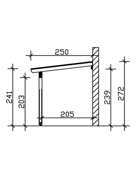 SKANHOLZ Terrassenüberdachung »Ravenna«, Breite: 648 cm, Dach