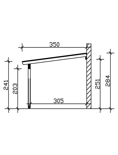 SKANHOLZ Terrassenüberdachung »Ravenna«, Breite: 648 cm, Dach
