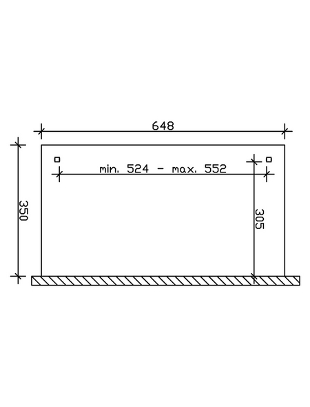 SKANHOLZ Terrassenüberdachung »Ravenna«, Breite: 648 cm, Dach