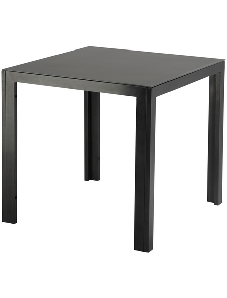 CASAYA Tisch, BxHxT: 80 x 74 x 80 cm, Tischplatte: Sicherheitsglas