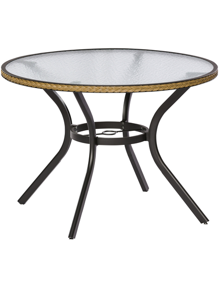 MERXX Tisch »Ravenna«, mit Sicherheitsglas-Tischplatte, Ø x H: 104 x 74 cm