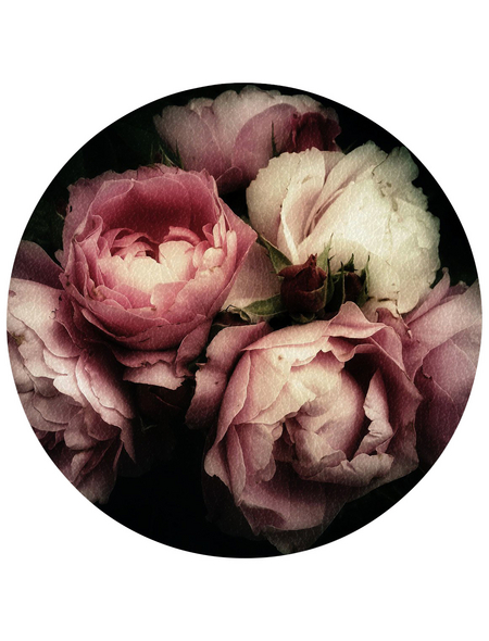 mySPOTTI Tischset »Rosa«, rund, Kunstleder, rosa/schwarz