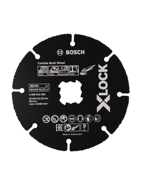 BOSCH Trennscheibe Carbide Multi Wheel 125, X-LOCK