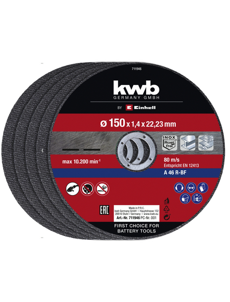 KWB by Einhell Trennscheiben Ø 150 mm, Zubehör für: Winkelschleifer