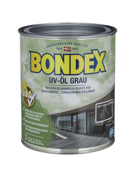 BONDEX UV-Schutzöl, grau, matt, 0,75 l