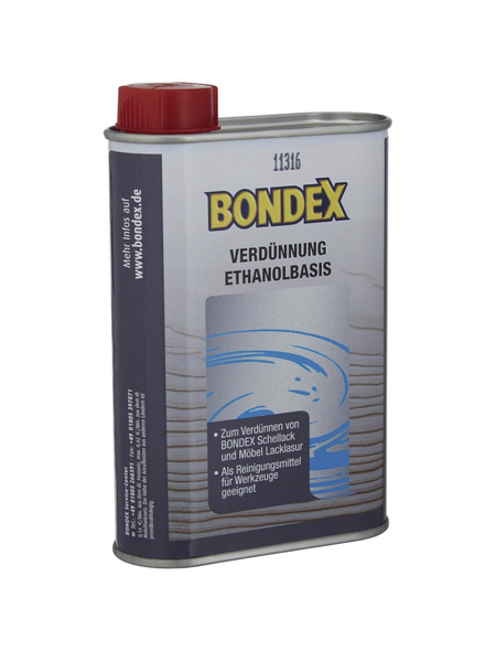 BONDEX Verdünnung, 0,25 l, farblos, Ethanolbasis, geeignet für: Holz