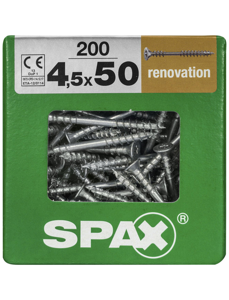 SPAX Verlegeschraube T STAR Plus T20 Stahl 200 St ck 4 5 X 50 Mm 