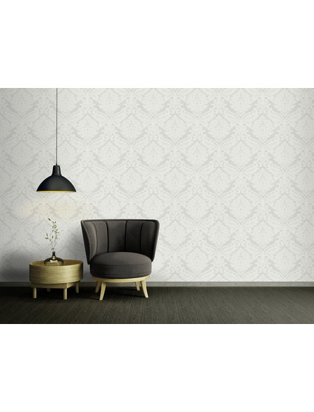 Vliestapete »Flock «, weiß/creme, strukturiert, für Feuchträume