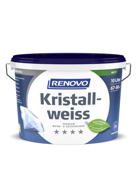 RENOVO Wand- und Deckenfarbe matt »Kristallweiß«, weiß RENOVO Wand- und Deckenfarbe matt »Kristallweiß«, weiß
