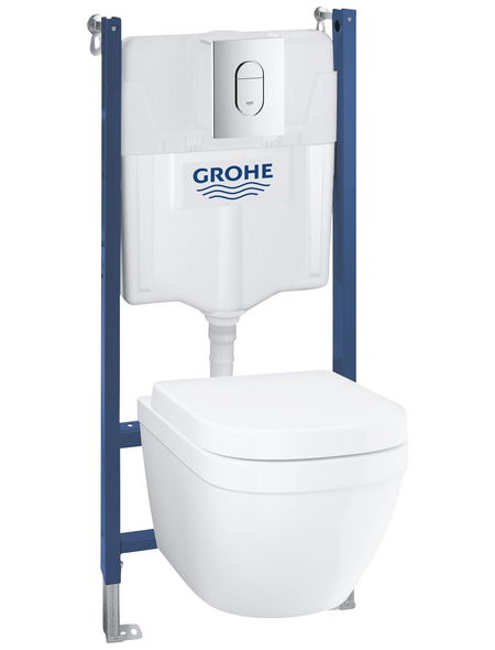 GROHE Wand-WC-Komplettset »Solido Compact«, Tiefspüler, alpinweiß, spülrandlos
