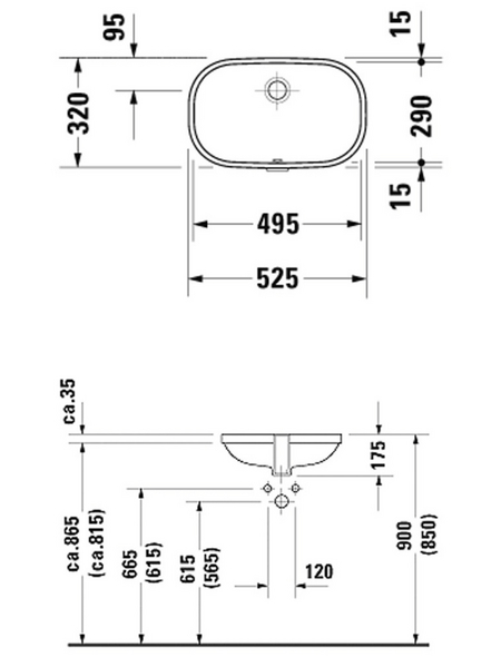 DURAVIT Waschbecken »Vero«, Breite: 59,5 cm, rechteckig - Hagebau.de