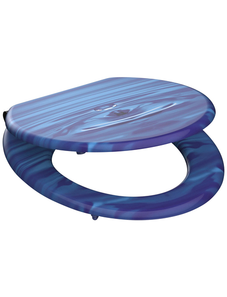 SCHÜTTE WC-Sitz »BLUE DROP«, MDF, oval, mit Softclose-Funktion