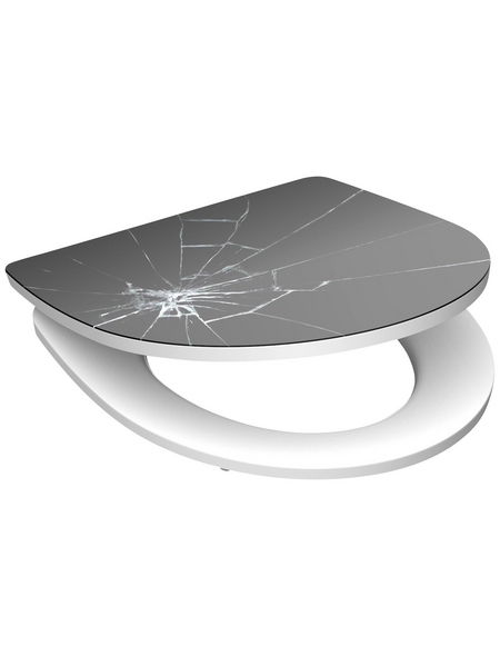 SCHÜTTE WC-Sitz »Broken Glass«, Duroplast, oval, mit Softclose-Funktion