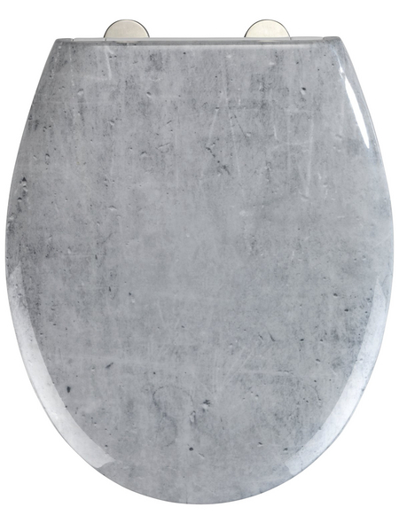 WENKO WC-Sitz »Concrete«, Duroplast, oval, mit Softclose-Funktion