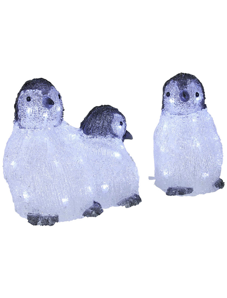 KONSTSMIDE Weihnachtsfigur, Pinguin, Höhe: 23 cm, netz, weiß