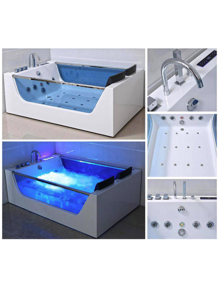 HOME DELUXE Whirlpoolwanne, für 2 Personen, B x T x H: 180 ...