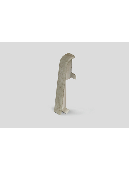 EGGER Zwischenstücke, für Sockelleiste (6 cm), Dekor: Stein weiß, Kunststoff, 2 Stück