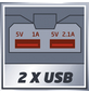 EINHELL Akku »TE-CP 18 Li USB-Solo«, Breite: 8,1 cm, für Lithium-Ionen-Thumbnail