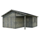 PALMAKO AS Blockbohlen-Garage, BxT: 510 x 550 cm (Außenmaße), Holz-Thumbnail