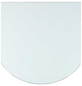 TIS Bodenplatte, halbrund, BxL: 85 x 110 cm, Stärke: 6 mm, transparent-Thumbnail