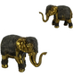  Deko-Elefant, BxH: 7 x 12,3 cm, Polyresin, goldfarben-Thumbnail