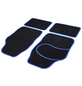 CARTREND Fußmatte »Basic«, 4-teilig, Nadelfilz, schwarz/blau-Thumbnail