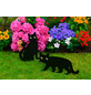WENKO Gartenfigur, Katze, eisen/glas, schwarz-Thumbnail