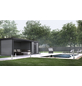 WOLFF FINNHAUS Gartenhaus »Eleganto 2424«, BxHxT: 238 x 227 x 238 cm, Metall, mit Lounge links-Thumbnail