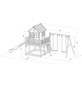 AXI Kinderspielhaus »Liam«, BxHxT: 613 x 291 x 277 cm, Holz, braun/weiß/lindgrün-Thumbnail