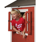 AXI Kinderspielhaus »Lodge XL«, BxHxT: 240 x 189 x 167 cm, Holz, rot/weiß-Thumbnail