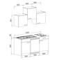 RESPEKTA Küchenblock »KB150WRMI«, mit E-Geräten, Gesamtbreite: 150 cm-Thumbnail