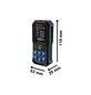 BOSCH PROFESSIONAL Laser-Entfernungsmesser »GLM«, schwarz/blau-Thumbnail