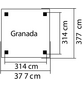 KARIBU Pavillon »Granada«, Walmdach, viereckig, BxHxT: 377 x 303 x 386 cm-Thumbnail