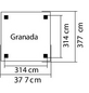 KARIBU Pavillon »Granada«, Walmdach, viereckig, BxHxT: 377 x 303 x 386 cm-Thumbnail