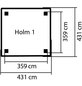KARIBU Pavillon »Holm 1«, Walmdach, viereckig, BxHxT: 431 x 315 x 431 cm-Thumbnail