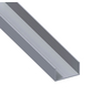 alfer® aluminium Rechteck-U-Profil, Aluminium, BxHxL: 19,5 mm x 11,5 mm x 1000 mm-Thumbnail