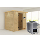 WOODFEELING Sauna »Anja«, inkl. 9 kW Saunaofen mit externer Steuerung für 3 Personen-Thumbnail