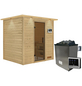 WOODFEELING Sauna »Anja«, inkl. 9 kW Saunaofen mit externer Steuerung für 3 Personen-Thumbnail