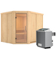 KARIBU Sauna »Haaspsalu«, inkl. 9 kW Saunaofen mit integrierter Steuerung, für 4 Personen-Thumbnail