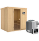 KARIBU Sauna »Kothla«, inkl. 9 kW Bio-Kombi-Saunaofen mit externer Steuerung, für 3 Personen-Thumbnail