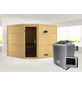 WOODFEELING Sauna »Leona«, inkl. 9 kW Saunaofen mit externer Steuerung, für 4 Personen-Thumbnail