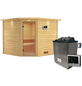 WOODFEELING Sauna »Leona«, inkl. 9 kW Saunaofen mit externer Steuerung, für 4 Personen-Thumbnail