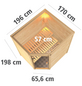 WOODFEELING Sauna »Mia«, inkl. 9 kW Bio-Kombi-Saunaofen mit externer Steuerung, für 3 Personen-Thumbnail