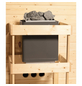 WOODFEELING Sauna »Mia«, inkl. 9 kW Saunaofen mit externer Steuerung, für 3 Personen-Thumbnail