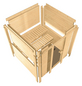 KARIBU Sauna »Paldiski«, inkl. 9 kW Saunaofen mit externer Steuerung, für 4 Personen-Thumbnail