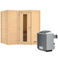 KARIBU Sauna »Riga 1«, inkl. 9 kW Saunaofen mit integrierter Steuerung, für 3 Personen-Thumbnail