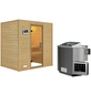 WOODFEELING Sauna »Sonja«, inkl. 9 kW Bio-Kombi-Saunaofen mit externer Steuerung für 3 Personen-Thumbnail