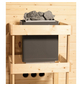 WOODFEELING Sauna »Sonja«, inkl. 9 kW Bio-Kombi-Saunaofen mit externer Steuerung für 3 Personen-Thumbnail