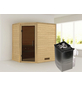 WOODFEELING Sauna »Svea«, inkl. 9 kW Saunaofen mit integrierter Steuerung, für 3 Personen-Thumbnail